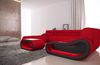 XXL Stoff Wohnlandschaft Concept - Mikrofaserstoff - rot-schwarz - Links Bild 5