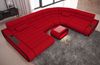 XXL Stoff Wohnlandschaft Concept - Mikrofaserstoff - rot-schwarz - Links Bild 3