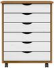 vidaXL Rollschrank mit Schubladen MOSS Honigbraun Massivholz Kiefer 4015785 Bild 3