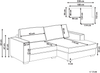 Ecksofa KOLDING Stoff Taupe linksseitig Bild 2
