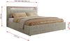 Polsterbett GOLD 5 CLASSIC 140 x 200 cm mit LED-Beleuchtung & Bettkasten, Doppelbett inkl. Lattenrost, Metall-Lift-System & Stauraum, Multipocket Matratze - Beige Struktur - ELORI LUX Bild 4