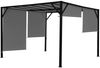 Mendler 'Baia' Pergola, stabiles 6cm-Stahl-Gestell + Schiebedach grau, 4x3 m Bild 4