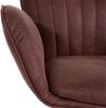 2er-Set Barhocker HWC-M67, Barstuhl, mit Armlehne Fußablage drehbar Stoff/Textil Eisen FSC® ~ dunkelbraun Fuß schwarz Bild 5