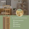 Bellamio 'Newa' Badezimmer Set aus Waschbeckenunterschrank und Hochschrank mit 5 Ablagefächern, Bambus, natur Bild 3