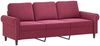 vidaXL 3-tlg. Sofagarnitur mit Kissen Weinrot Samt 3202284 Bild 4
