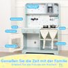 Kinderküche,Spielküche mit Eiserzeuger und Mikrowelle Zubehör und Überraschungseffekten Ein ausgezeichnetes Geschenk für Kinder ab 3 Jahren,Holz + Kunststoff,Blau,29 x 60 x 81 cm Bild 5