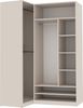 Marmex Möbel TRES SET A offener Schrankset für Kleidung, Schuhe, Kleiderschrank mit Einlegeböden und Kleiderstangen, laminierte Spanplatte, graubeige cashmere, 190x206x51 cm Bild 5