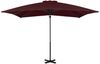 vidaXL Ampelschirm mit Aluminium-Mast 250x250 cm Bordeauxrot 312304 Bild 2