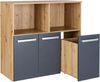 arthur berndt Kinderregal Alessio, Modernes Spielzeugregal mit 3 geräumigen Schubkästen Bild 3