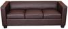 3er Sofa Couch Loungesofa Lille ~ Kunstleder, coffee Bild 4