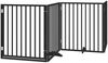 vidaXL 4-tlg. Hundetor mit Tür Faltbar Schwarz 320 cm Pappelholz 352195 Bild 2