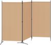 vidaXL 3-teiliger Raumteiler Beige 260 x 180 cm Stoff 42039197 Bild 2
