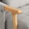 Schaukelstuhl 60 cm Sitzbreite Nierenkissen Seitentaschen Buchenholzrahmen 120 kg Tragkraft,Grau Bild 5