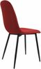 Esszimmerstuhl RAZON - Stoff Rot 45x54x88 cm | Essstühle Esszimmerstühle Küchenstühle Wohnzimmerstühle Bild 5