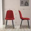 Esszimmerstuhl RAZON - Stoff Rot 45x54x88 cm | Essstühle Esszimmerstühle Küchenstühle Wohnzimmerstühle Bild 4