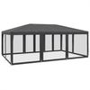 vidaXL Partyzelt mit 10 Mesh-Seitenteilen Anthrazit 6x4 m HDPE 4010069 Bild 5