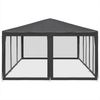 vidaXL Partyzelt mit 10 Mesh-Seitenteilen Anthrazit 6x4 m HDPE 4010069 Bild 4
