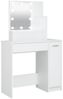 vidaXL Schminktisch mit LED Weiß 86,5x35x136 cm 808810 Bild 2