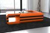 Leder Couchtisch Ravenna – Ausziehbar & Elegant - Ledermix - Orange-Schwarz Bild 3