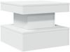 Couchtisch, Sofatisch mit LED-Leuchten Weiß 50x50x40 cm Bild 3