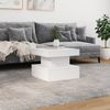 Couchtisch, Sofatisch mit LED-Leuchten Weiß 50x50x40 cm Bild 4