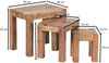 3er Set MUMBAI Satztisch Massiv-Holz Akazie Wohnzimmer-Tisch Landhaus-Stil Beistelltisch dunkel-braun Naturholz Bild 4