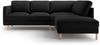 Micadoni Symmetrisches Ecksofa Eden 4-Sitzer Rechts Samt Schwarz Bild 2