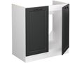 Spülenunterschrank R-Line Anthrazit Landhaus 80 cm , AP Anthrazit Vicco Bild 4