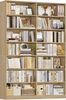 Homfa Bücherregal 212 cm hoch Standregal Bücherschrank Regal, mit 14 Fächern Raumteiler Aufbewahrungsregal 116x28,5x212 cm eiche Bild 1