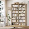 Homfa Bücherregal 212 cm hoch Standregal Bücherschrank Regal, mit 14 Fächern Raumteiler Aufbewahrungsregal 116x28,5x212 cm eiche Bild 2