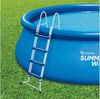 'Summer Waves' Poolleiter, für Pools bis 132 cm Höhe, Edelstahl/Kunststoff, Weiß/Blau, 65x174 cm Bild 3