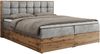 Boxspringbett mit Kopfteil und Topper, Polsterbett - ALBERO 1 - 180 x 200 cm - Hellgrau Velvet - H4 Bild 5
