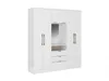 Vente-unique - ELORIO Wardrobe and walk-in wardrobe Holz, Platte Weiß - B 46,5 cm x H 206 cm x L 180 cm Bild 2