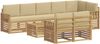vidaXL Outdoor-Sofagarnitur 8 pcs Weiß und Beige 59 x 59 x 37 cm 3392068 Bild 2