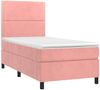 vidaXL Boxspringbett mit Matratze Rosa 90x190 cm Samt 3142940 Bild 3