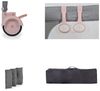 Cangaroo Reisebett Skyglow Laufstall 2 Räder mit Bremsen Matratze Seiteneingang rosa Bild 5