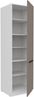 Küchen Hochschrank 60 cm Küche ARIA Sandgrau ultra matt + Weiss matt, hochwertige Fronten mit Anti Fingerprint Beschichtung, Soft-Close Küchenzeile Küchenblock Bild 3