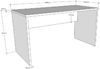 Schreibtisch Kariotta 140x65x75 Holzwerkstoff Weiß/Buche Bild 4