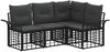 vidaXL Outdoor-Sofagarnitur 4 pcs Schwarz und Dunkelgrau Polyester 3437683 Bild 2