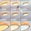 »Voltre« dimmbare Deckenlampe aus Metall in Weiß/Holzoptik, Ø 40 cm, 1-flammig, 24 Watt, 170-1350 Lumen, Lichtfarbe 3000-6000 Kelvin, einstellbar/dimmbar über Fernbedienung (inkl. ) Bild 3