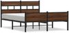 vidaXL Bettgestell ohne Matratze Braun Eiche 140x200 cm Holzwerkstoff 4017345 Bild 2