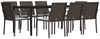 vidaXL 9-tlg. Garten-Essgruppe mit Kissen Poly Rattan und Stahl 3186966 Bild 3