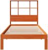 vidaXL Massivholzbett mit Regal ohne Matratze Wachsbraun 100x200 cm 3322578 Bild 4