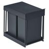 SONGMICS Mülleimer küche, Mülltrennsystem für Unterschrank, 2 x 15 L, Abfalleimer 2 Fächer, ausziehbar, Stahlrahmen, ABS-Deckel, grau Bild 2