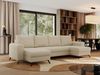 U-förmige Ecksofa, XXL Universalecke mit losen Kissen zum Wohnzimmer, Bettkästen und Schlaffunktion, schwarze Metallbeine - AXEL U - Beige Boucle Bild 3