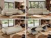 U-förmige Ecksofa, XXL Universalecke mit losen Kissen zum Wohnzimmer, Bettkästen und Schlaffunktion, schwarze Metallbeine - AXEL U - Beige Boucle Bild 2