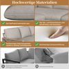 Celya Gartenlounge-Set Gartenlounges für 6-7 Personen, Gartenmöbel Set mit Esstisch, (verstellbare Beine, inklusive aller Sitz- und Rückenkissen, beige), Ecksofa mit verzinktem Eisengestell Bild 2