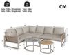Celya Gartenlounge-Set Gartenlounges für 6-7 Personen, Gartenmöbel Set mit Esstisch, (verstellbare Beine, inklusive aller Sitz- und Rückenkissen, beige), Ecksofa mit verzinktem Eisengestell Bild 4