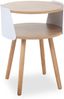 Nachttisch Belina / 300.001743, Echtholz, Holzwerkstoff, Stahl, Weiß, Holzfarben, 40 x 55 x 40 cm Bild 2