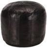 vidaXL Pouf Schwarz 40 x 35 cm Echtes Ziegenleder 248131 Bild 4